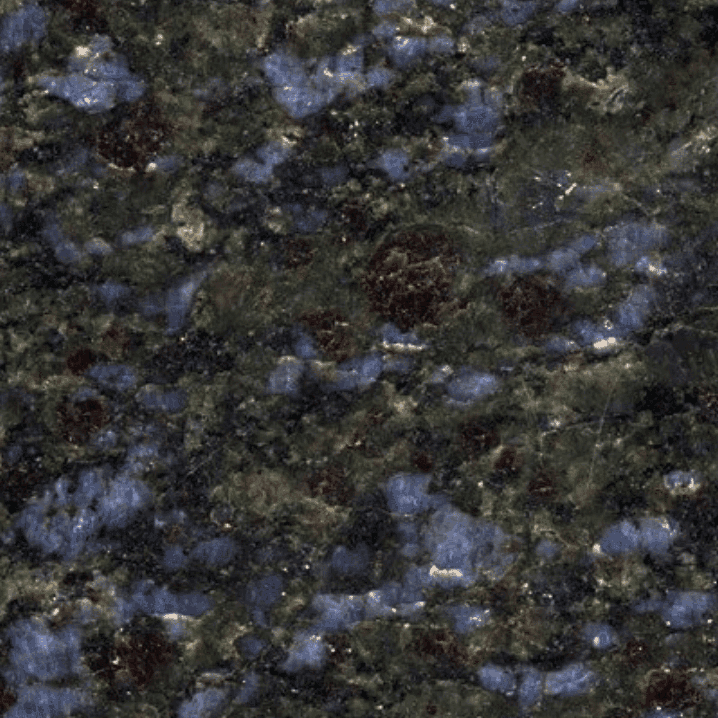 Butterfly Blue granite — polished swatch from Texas Lonestar Monuments