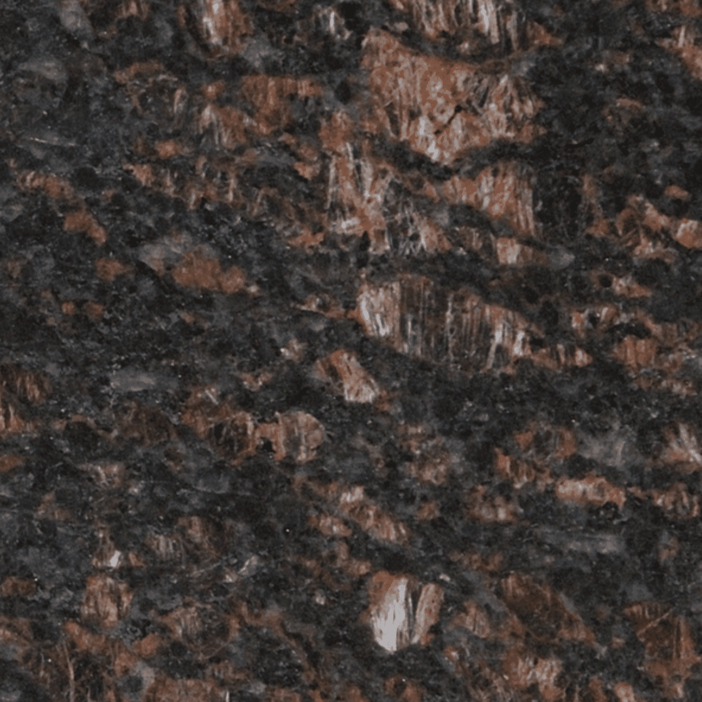 India Brown granite — polished swatch from Texas Lonestar Monuments