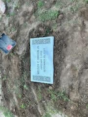 Bronze flat memorial marker